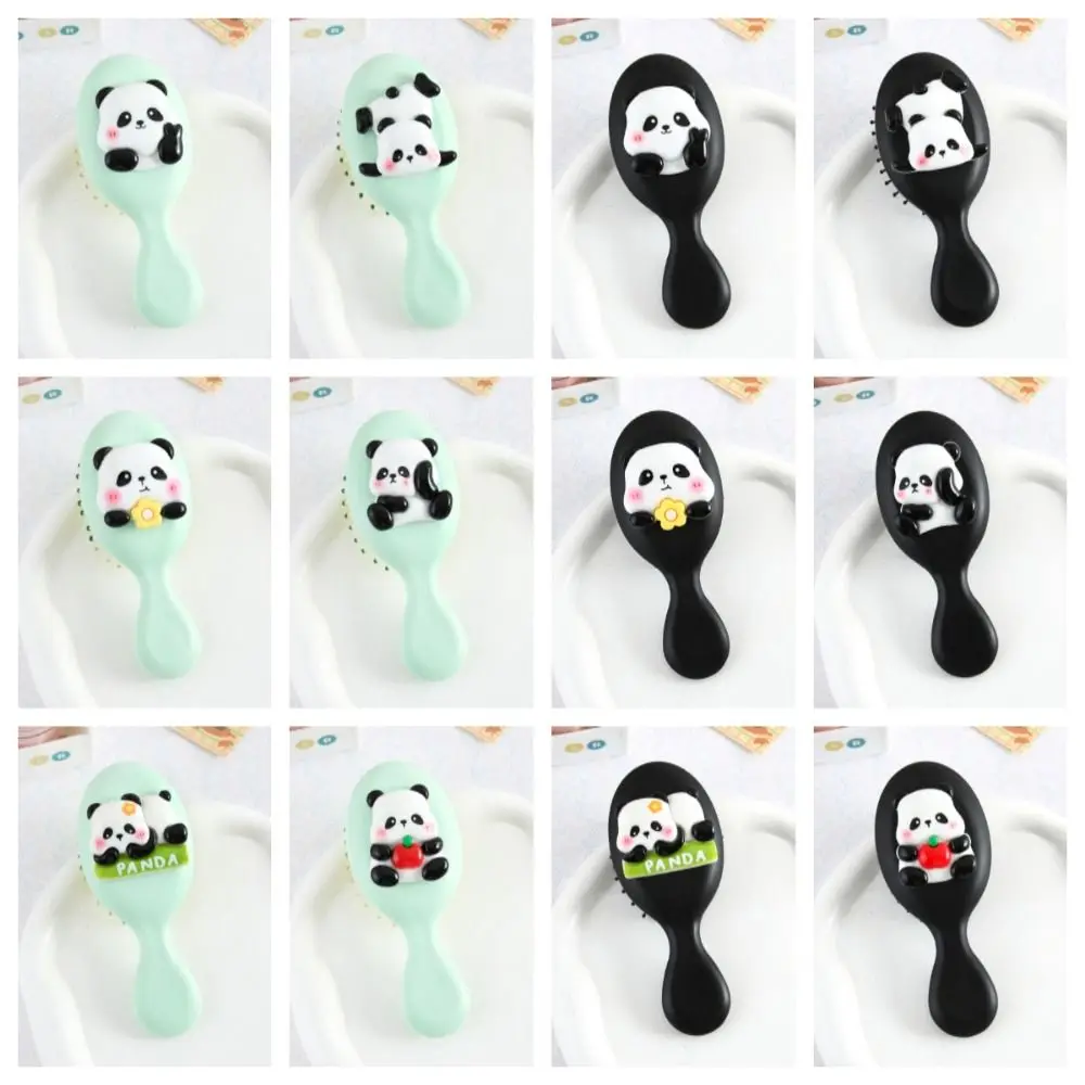 Kawaii الكرتون الحيوان وسادة هوائية مشط الشعر مكافحة ساكنة ماكياج أداة تدليك مشط لطيف دائم الباندا فرشاة شعر الأطفال/الفتيات