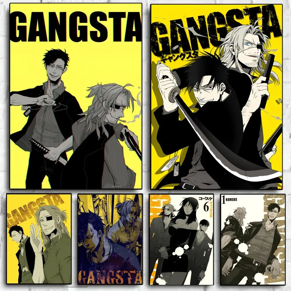 Comic G-Gangsta Poster Self Adhesive Wall Art Decor for Bedroom Living Room Office Home Decor Gift