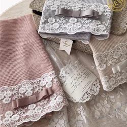 New Korean Beach Towel Pure Cotton Hollow Retro Lace Dry Quick Towel Quality Thick Absorbent Bathtowel Woman's Pink Hand Towel
