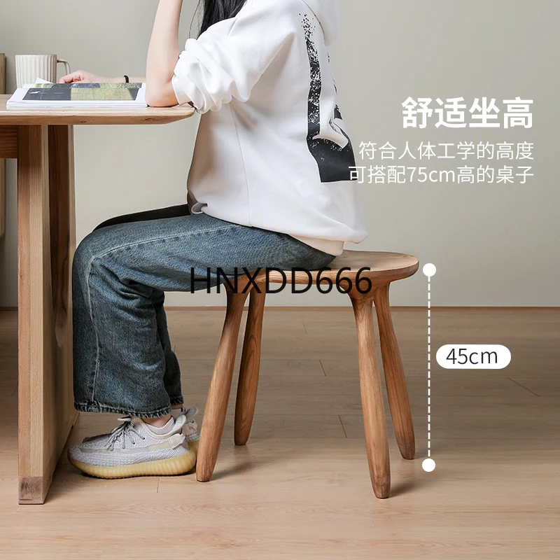 Modern simple home bedroom solid wood makeup stool