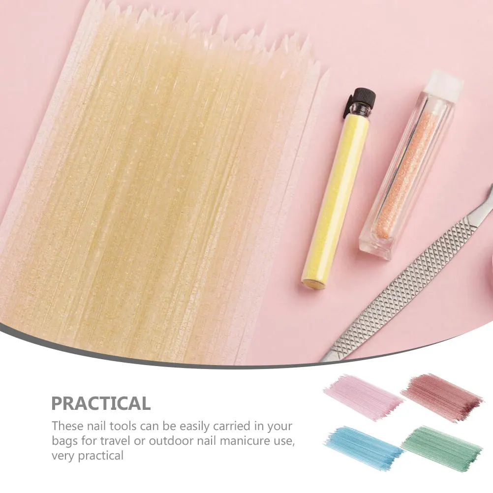 

400pcs Dotting Sticks Plastic Cuticle Stick Cleaning Sticks For Women Tools Lightweight Compact Travel Friendly Nail Art