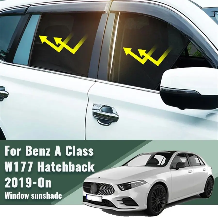 For Mercedes Benz A Class Hatchback W177 2019-2024 Car Sunshade Front Windshield Frame Curtain Rear Side Window Sun Shade Visor