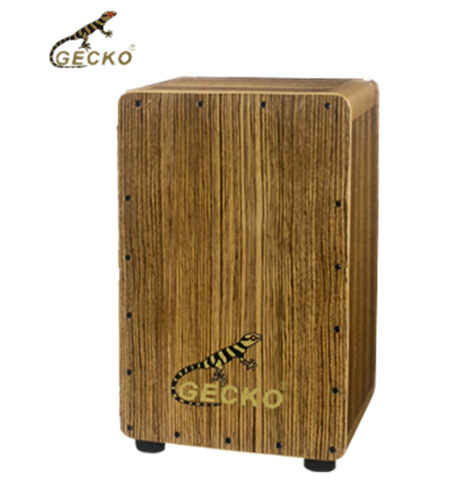 

GECKO CL96 Cajon Box Drum High Premium Quality Natural Solid Zebra Wood Birch Wood Binding Cajon Box Drum With Steel String
