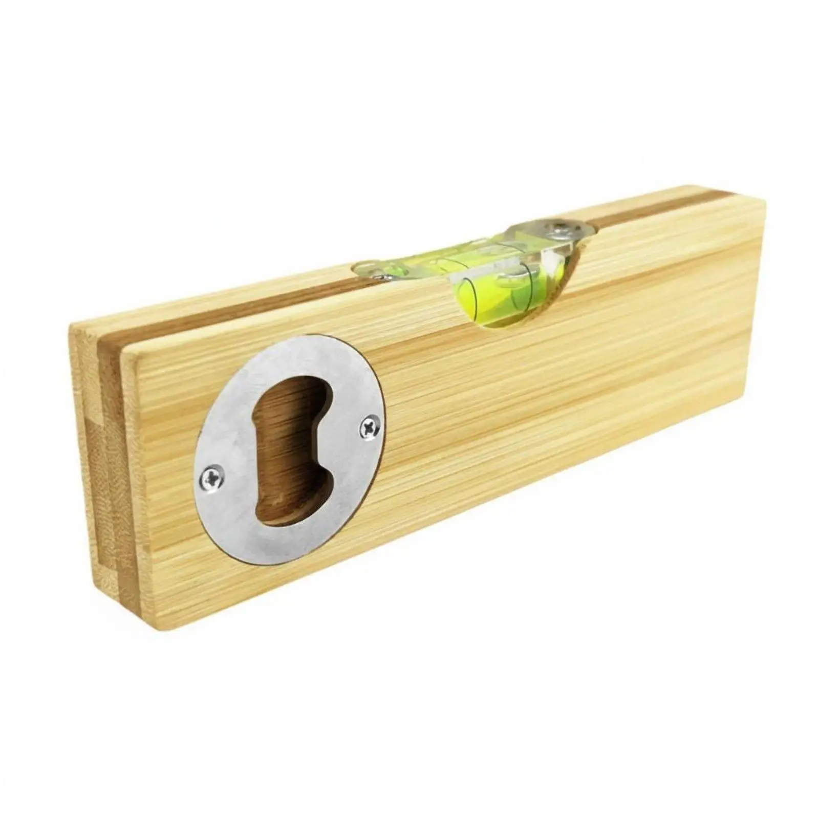 Wooden Beer Bottle Opener with Level Compact Opener Tool Creative Home Bar Accessory for Opening Drinks