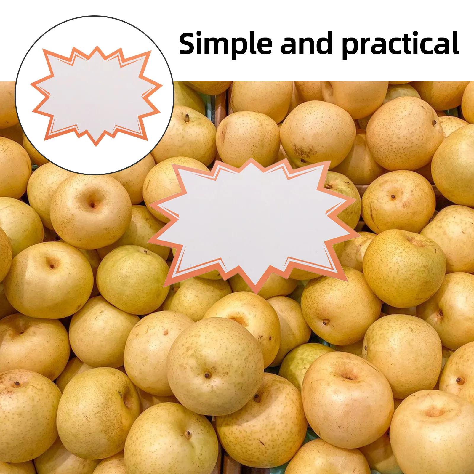 

100 шт. белых бумажных ценников-звездочек для розничных магазинов, универсальные, с привлекательным дизайном