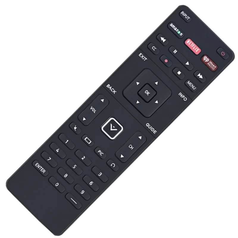 BFYL-XRT500 Doppelseitige Tastenfernbedienung, geeignet für VIZIO TV-Fernbedienung XRT500 Ersatzfernbedienung