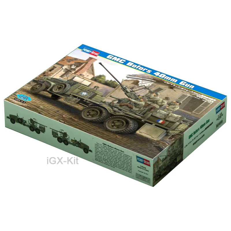 Hobbyboss-Bofors 82459 a escala 1/35, pistola de 40mm, Cañón de alta potencia, vehículo, coche, Hobby, artesanía, juguete, modelo de plástico, Kit de construcción