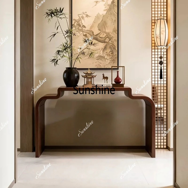 

Simple Zen entrance table New Chinese-style living room entry solid wood entrance cabinet