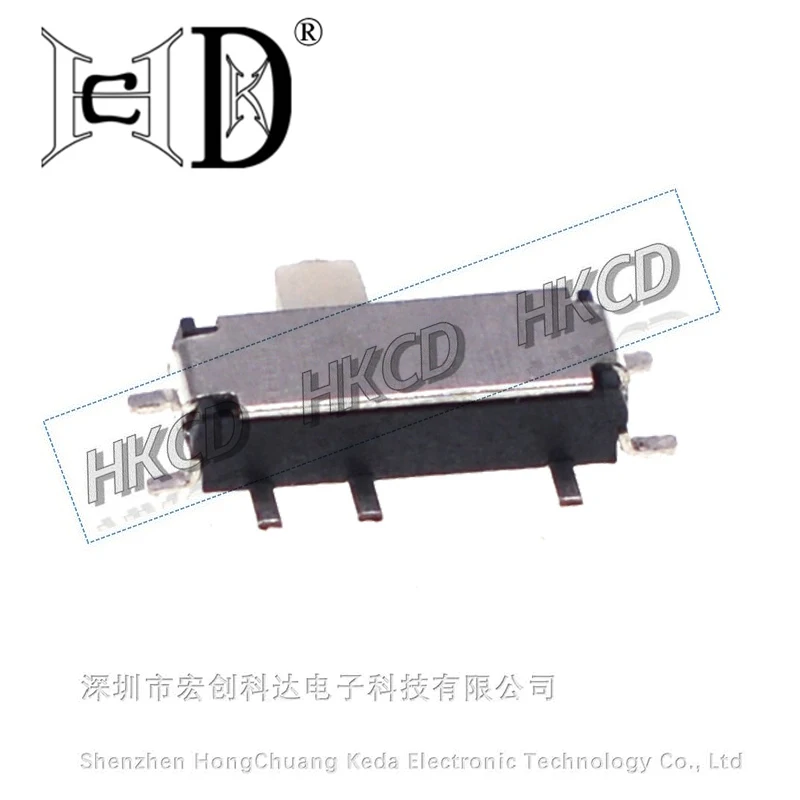 10 قطعة 7 دبوس مفتاح منزلق صغير On-OFF 2 موقف مايكرو الشريحة تبديل التبديل 1P2T H = 1.5 مللي متر مصغرة الشريحة الأفقية التبديل SMD SMT #5