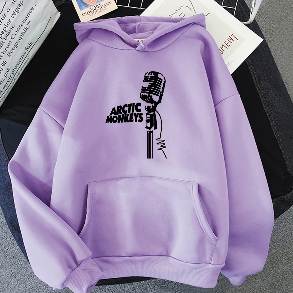 Sweat à capuche imprimé Vintage pour homme, vêtement de Skateboard, Harajuku, motifs de vagues sonores et de singes arctique, Kpop
