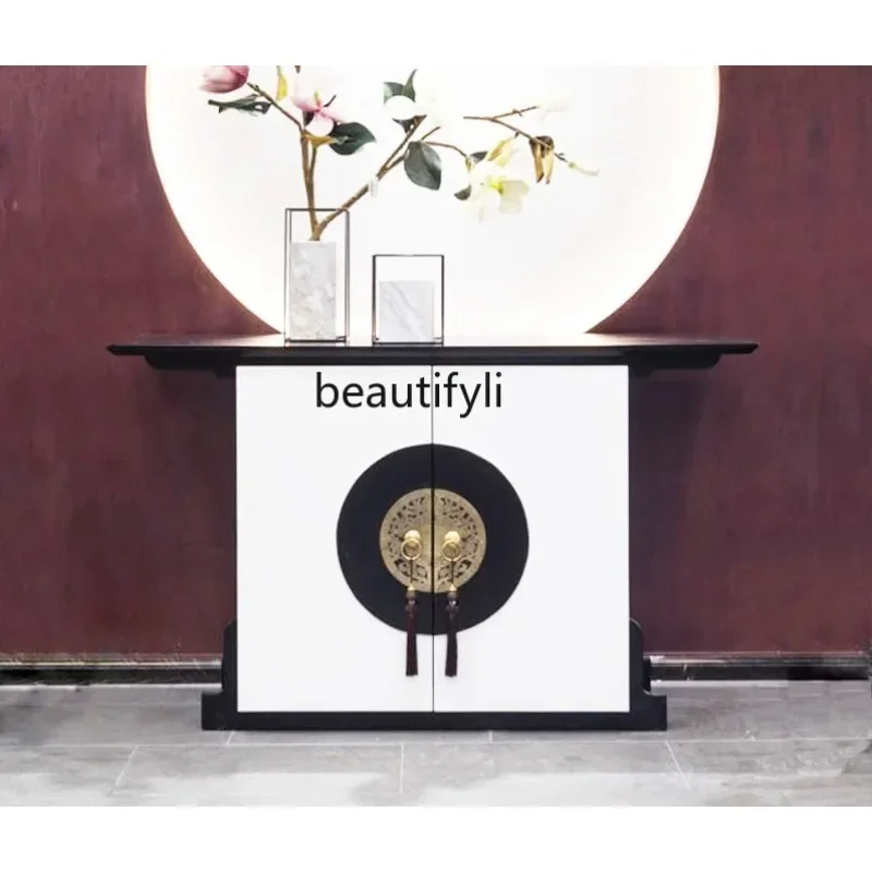 New Chinese-style entrance cabinet, living room partition decorative cabinet, hotel end view table, foyer entrance table