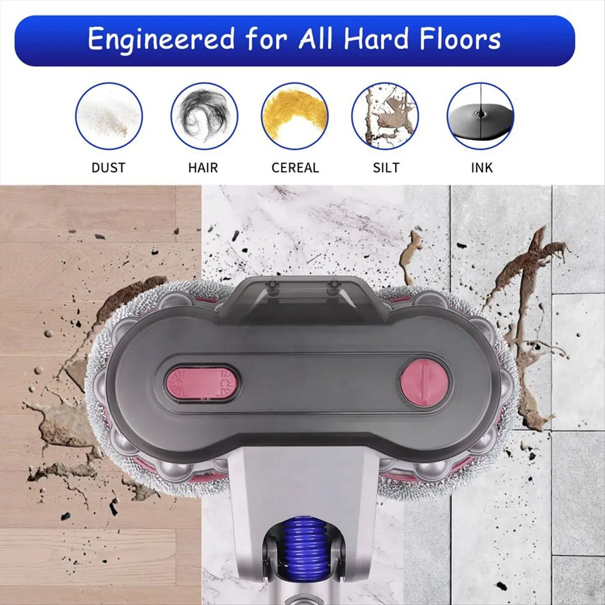 SHIP WITHIN 24 HOURS Floor Mop Head for V12 Slim / V10 Slim Vacuum Cleaner Electric Mop Attachment with Detachable Water Tank an