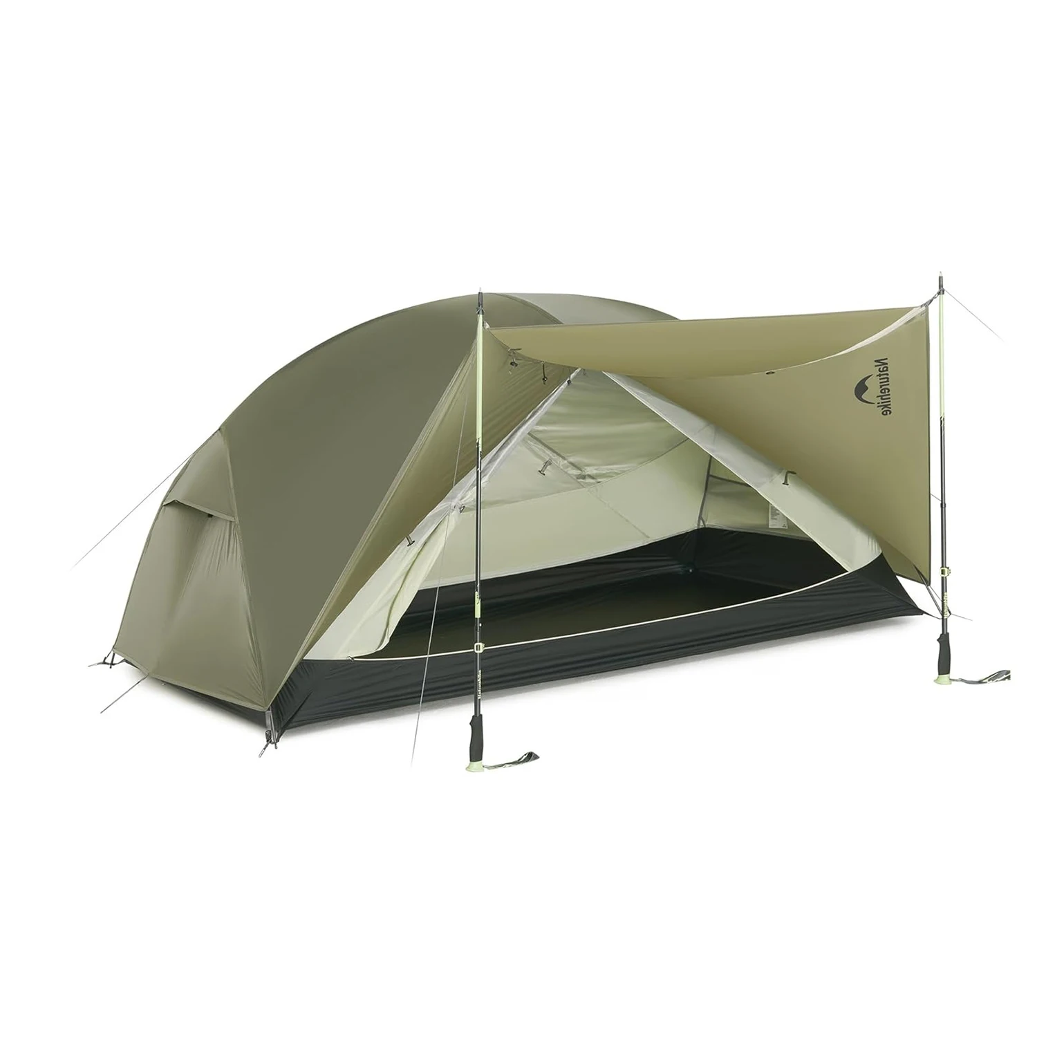 Naturehike Mongar Pro 1 2 3 Personen Zelt Ultraleichtes Wasserdichtes Rucksackzelt Camping Wandern Outdoor Tragbares 20D Nylon Schutzzelt mit Vordach
