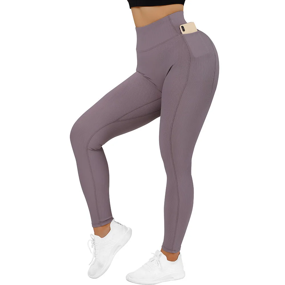 Mallas de Yoga para mujer, trajes para correr, mallas de gimnasio, pantalones de Yoga con bolsillo, cintura alta, Push Up, entrenamiento deportivo,