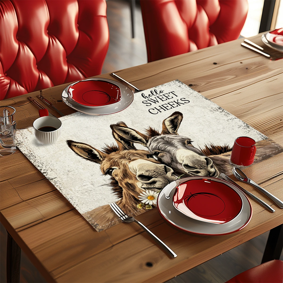 Home Decor Nautical - Nautical Themed Polyester Placemats, Set of