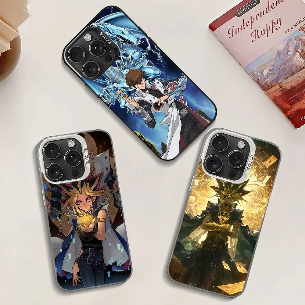 أنيمي Y-Yu Gi Oh Yugioh جراب هاتف فضي مقاوم للصدمات غطاء خلفي واقٍ لهاتف آيفون 16/15/14/13/12/11 Pro Max Plus #1