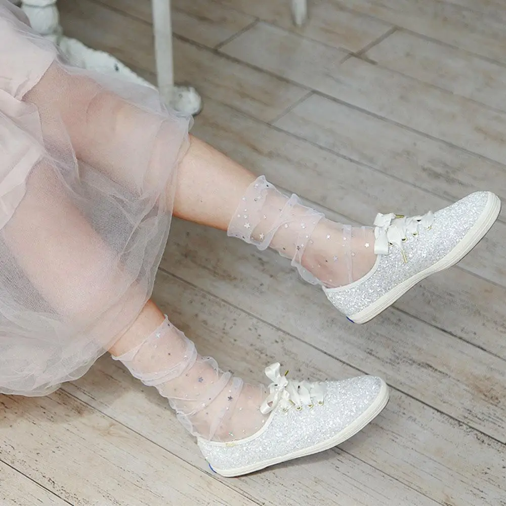 Y2k Transparent Socks Nylon Lolita Sailor Moon Socks Anime Girls Low Cut Short Invisible Tulle Socks Women Harajuku Preppy