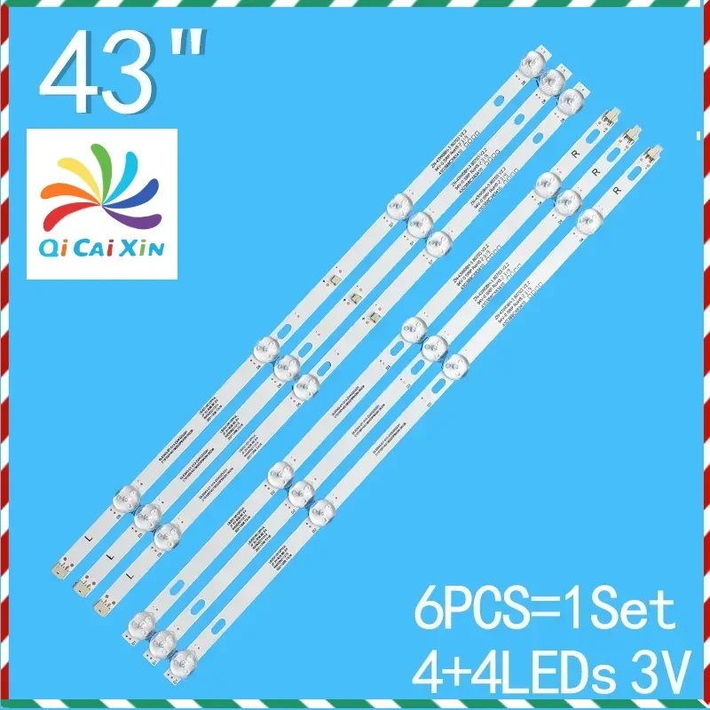 LED backlight strip for ZN-43W08H-3 80703 V22 DLED43-DT-012-ZX/K3Z412H C1500Y4G190477APB34H 01656 V43174KILED/PTV4317ILED K3Z522