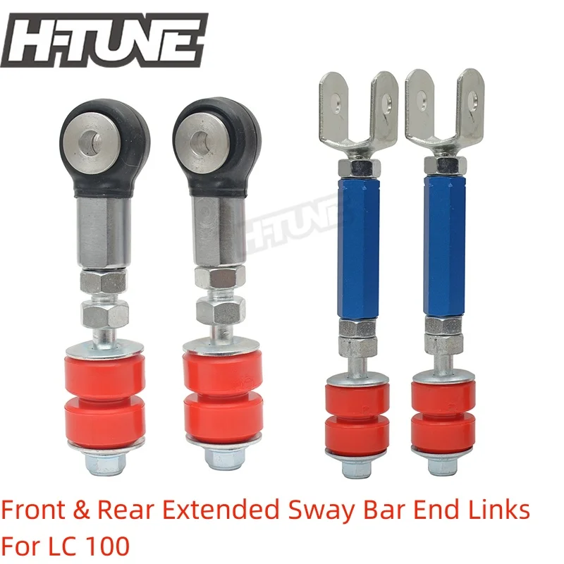 Front & Rear Adjustable Extended Sway Bar End Links For Land Cruiser 100