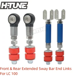 Front & Rear Adjustable Extended Sway Bar End Links For Land Cruiser 100