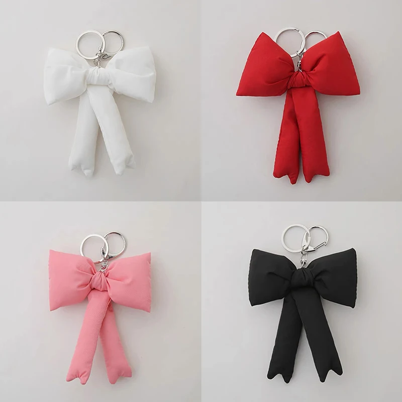 Y2K Trendy 3D Bowknot Keychain Sweet Bow Keyring For Girls Fashion Bag Pendant Backpack Hanging Decoration Couple Gifts