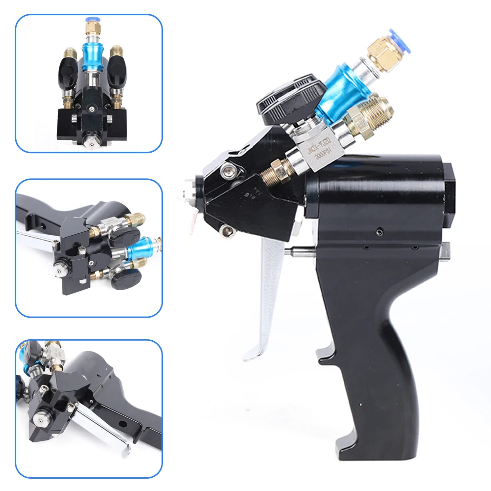 Polyurethane PU Foam Spray Gun P2 Air Purge Wrench Air Paint Spray Single Valve Device Self-cleaning Black