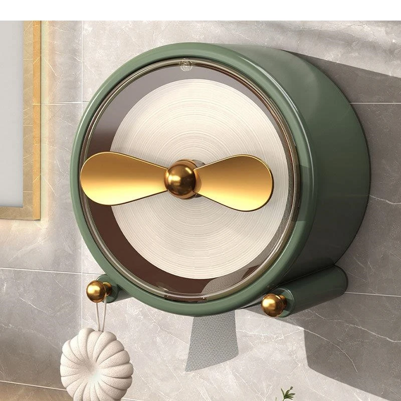 Minimalism Round Tissue Box Wash Towel Storage Punch Free Wall Mounted Paper Kitchen Hanging Boxes