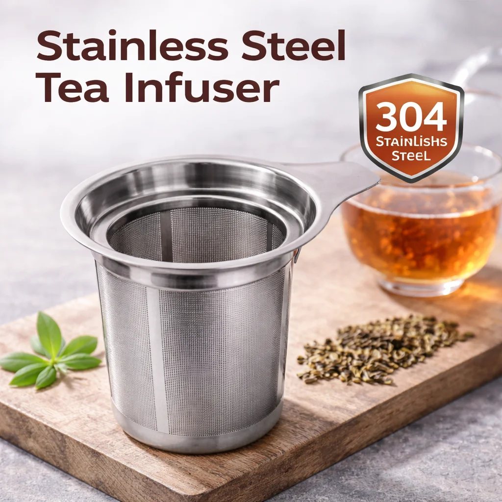 Infusor de Té de Acero Inoxidable para Hogar y Oficina, Coladores de Té para Té Suelto, Difusores de Té para Té de Flores