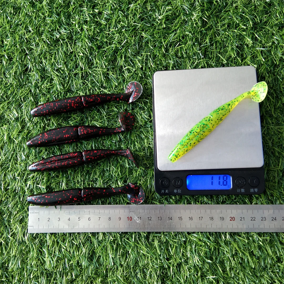 4 قطعة 11 سنتيمتر 11.8 جرام Pesca الصيد السحر Leurre Souple لينة باس سيليكون الطعم Isca الاصطناعي الصيد المتذبذب