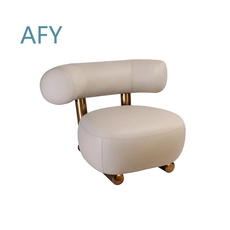 Lamb Wool Single Sofa for Home Living Room Bedroom Recliner Chair Modern Minimalist Upholstered Accent Seating Comfortable