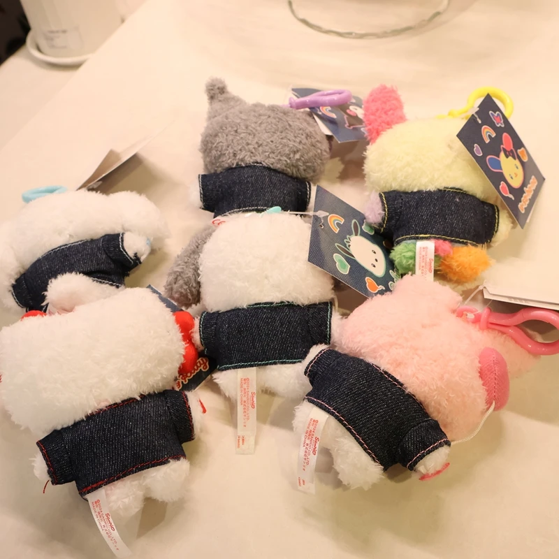 كورومي ماي ميلودي هارت بالون سلسلة مفاتيح من القطيفة من سلسلة الدنيم حقيبة لطيفة هدية للفتيات