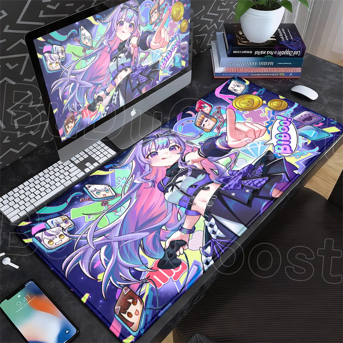 HD-Druck Hololive Koseki Bijou Anime-Mädchen Niedliches Mauspad Großes Notebook-Tastaturpad PC-Zubehör XXL Büroschrank-Mauspad