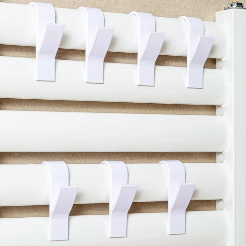 Badkamer Douche Handdoek Hanger Houder Verwarmde Radiator Rail Haken Clips Opbergrekken Kleding Sjaal Hanger Haken