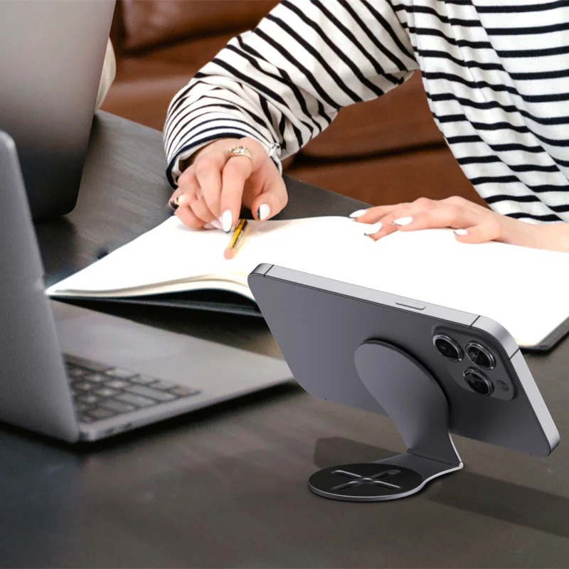 Magnetic suction stand, desktop foldable phone stand