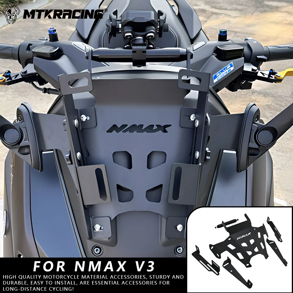 MTKRACING for YAMAHA NMAX V3 Motorcycle Phone Holder Stand Adjustable GPS Navigation Bracket Sturdy side Mirror Expansion Rack