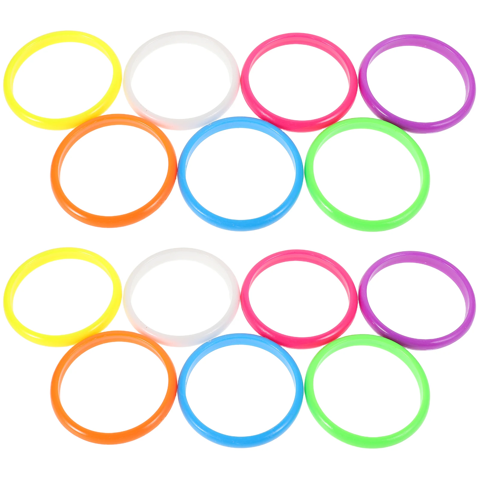 

14pcs Candy Colored Plastic Bracelets For Women Vibrant Jelly Wristbands Party Festival Neon Bangle Sets Unisex Wristbands