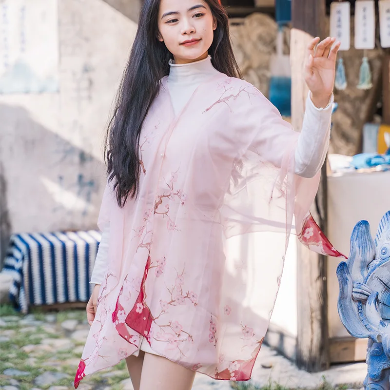 Summer Poncho new style magpie heralding spring shawl fashionable sunshade long Cape sunscreen cloak