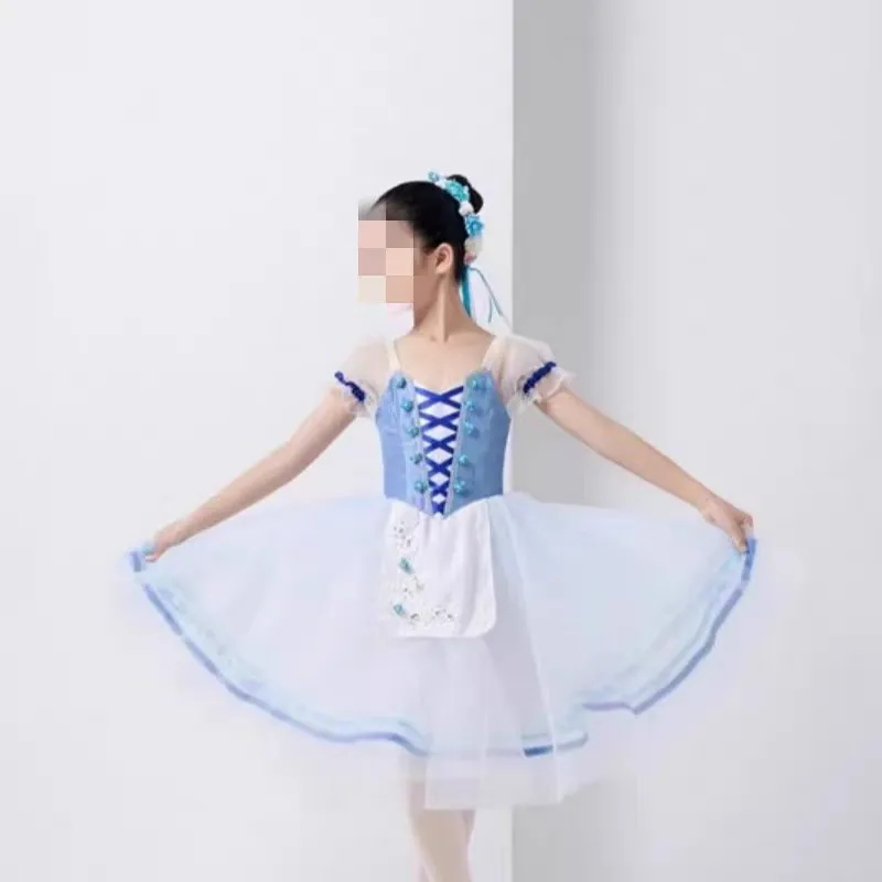 Children's Tutu Tutu Performance Suit, Short-sleeved Gauze Skirt Dance Performance Suit