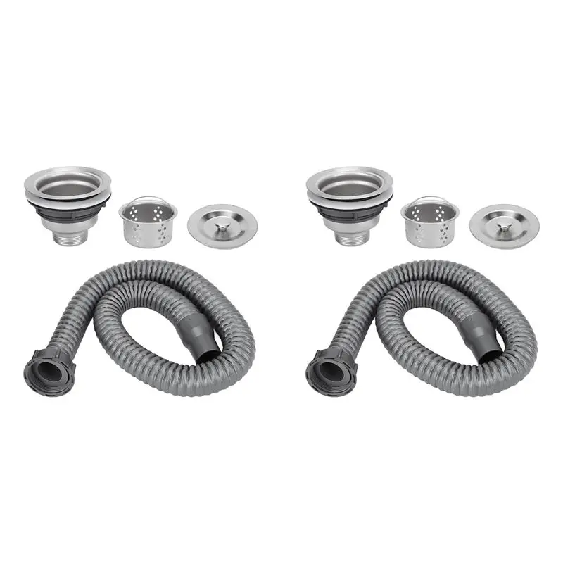 ABZC-2X Drain Plug Stainless Steel Sink Plug, Hair Salon Shampoo Basin Drain Plug, Sink Plug With Hair Catcher