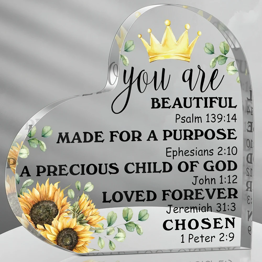 Christliche Geschenke für Frauen, Geschenke, inspirierende Bibel, Acryltafel, religiös, spirituell, katholisch, Taufe, ermutigende Geschenke