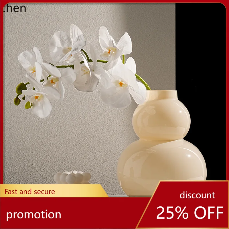 

ZML vase decoration for the living room, high-end creative glass gourd hydroponic flower table decoration