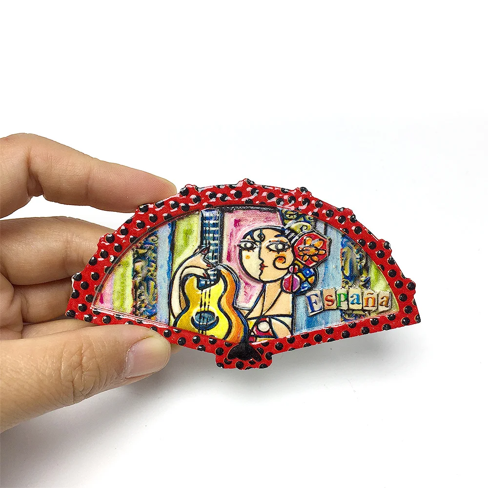 

‌Spanish Style Resin Fridge Magnet - Colorful Art Design with Magnet‌