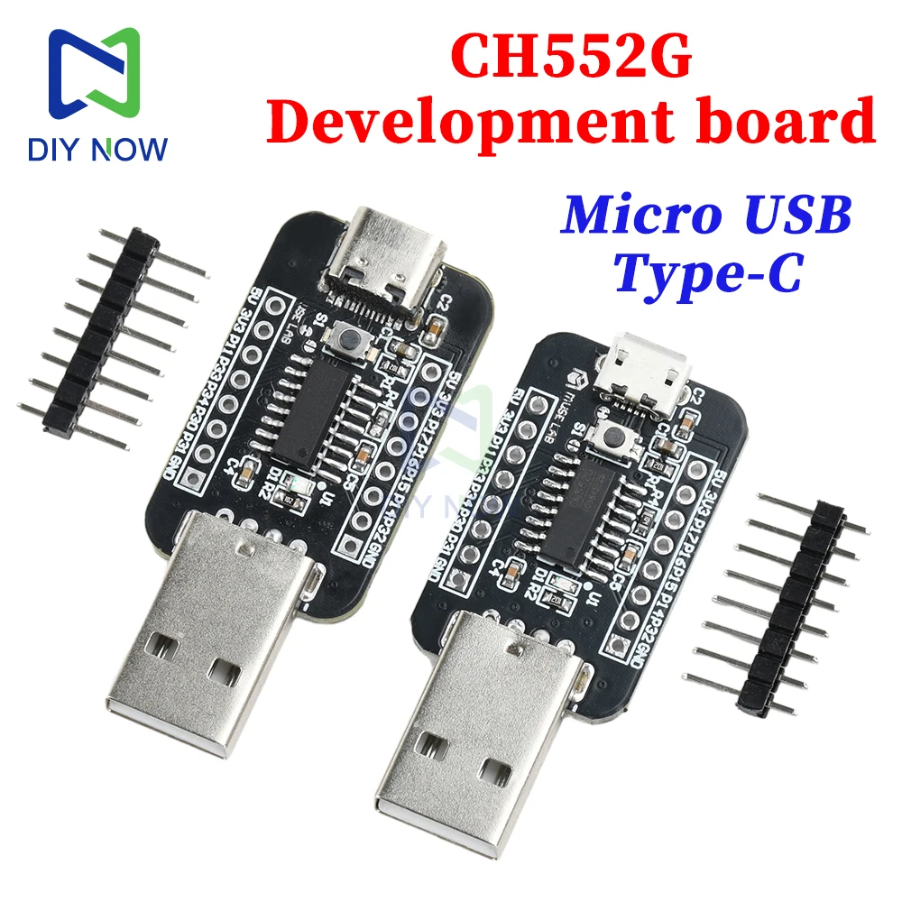 CH552 Development Board Ch552G Chip 51 Microcontroller Core Board Micro USB, Type-C, USB-A interface FOR Linux Windows