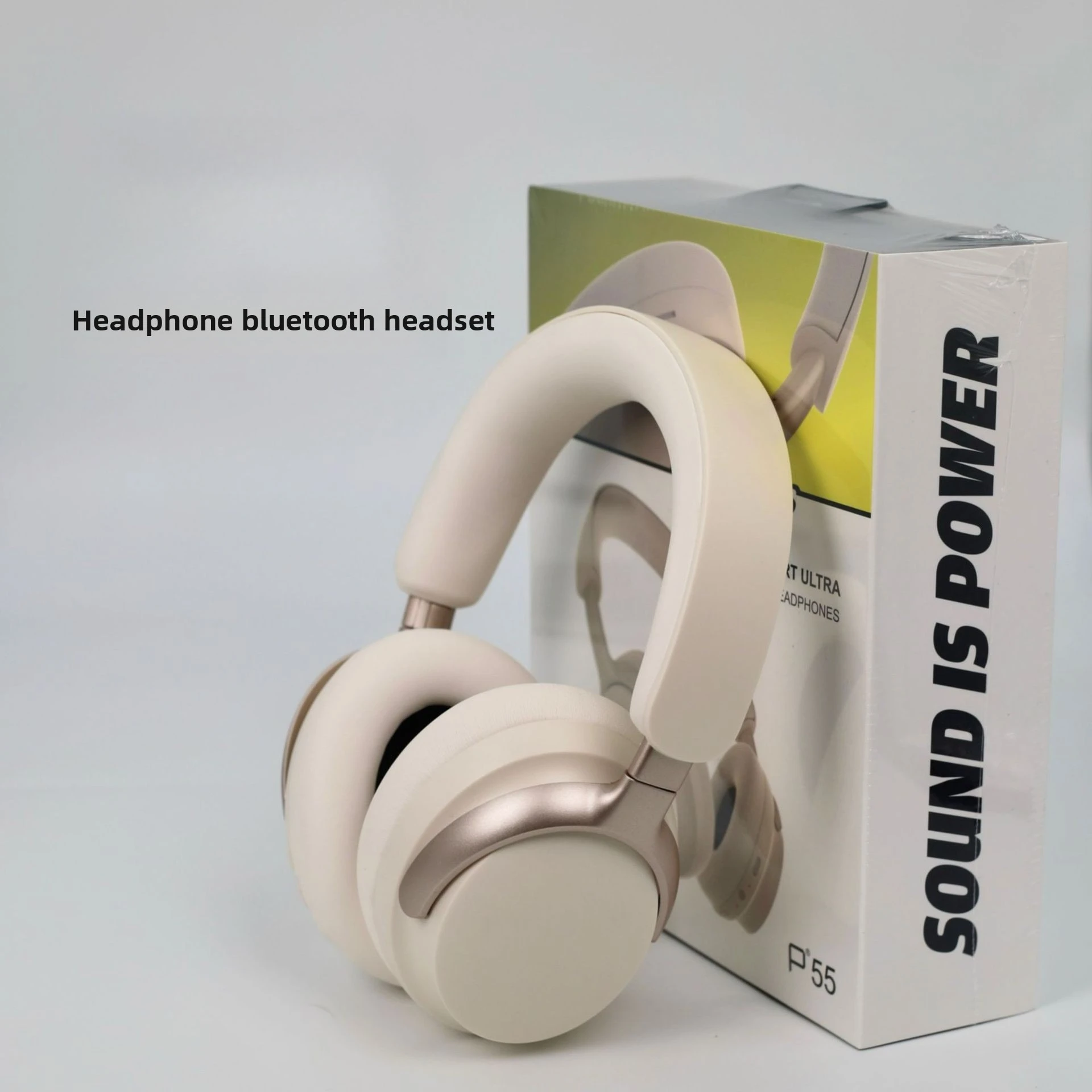 

P55 Head Mounted Earphones with Full Eartips, Wireless Bluetooth, Long Range, Music Phone Universal