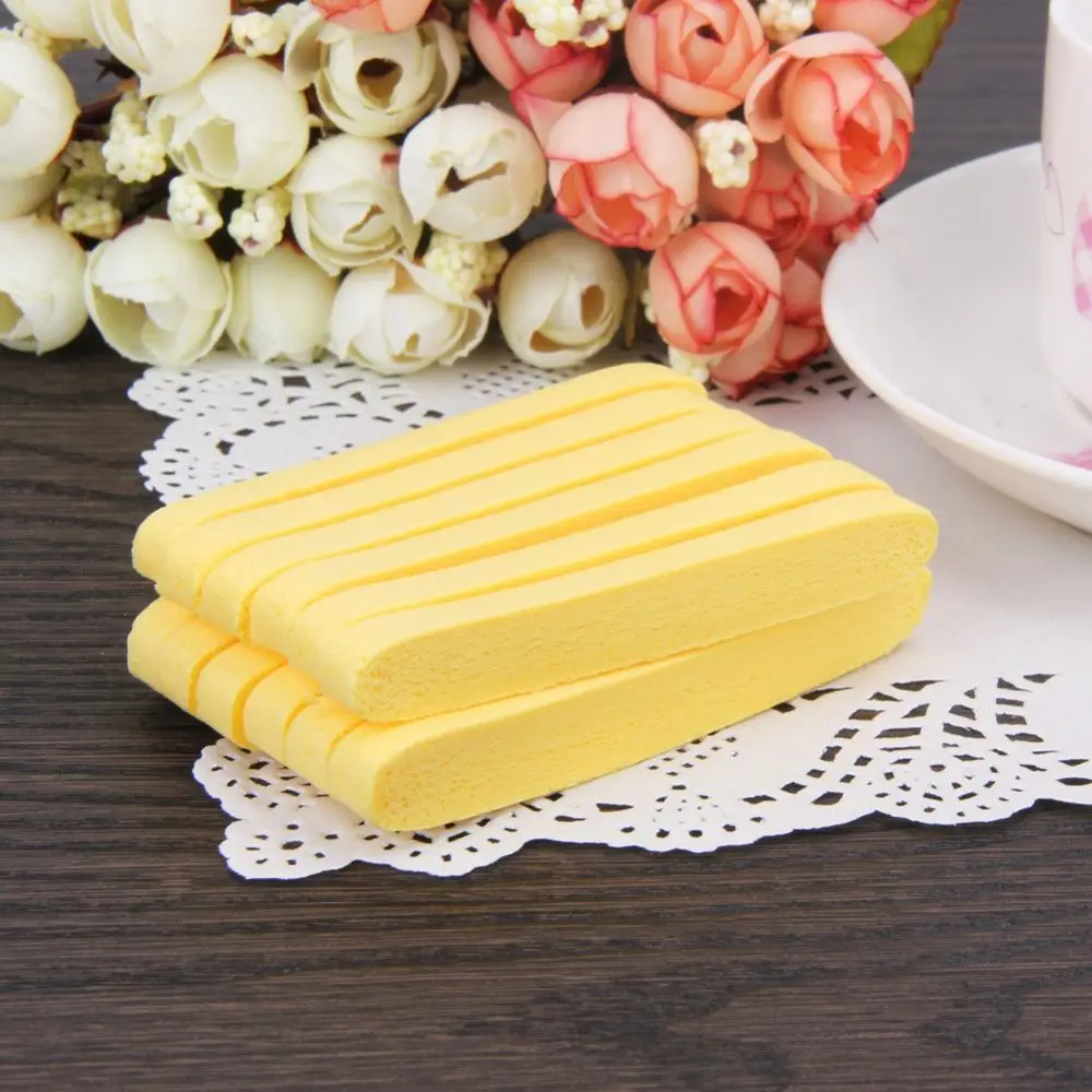 Facial Flutter Pad Compressed Cleaning Skin Care Face Cleansing New Yellow Sponge Puff Stick Foam