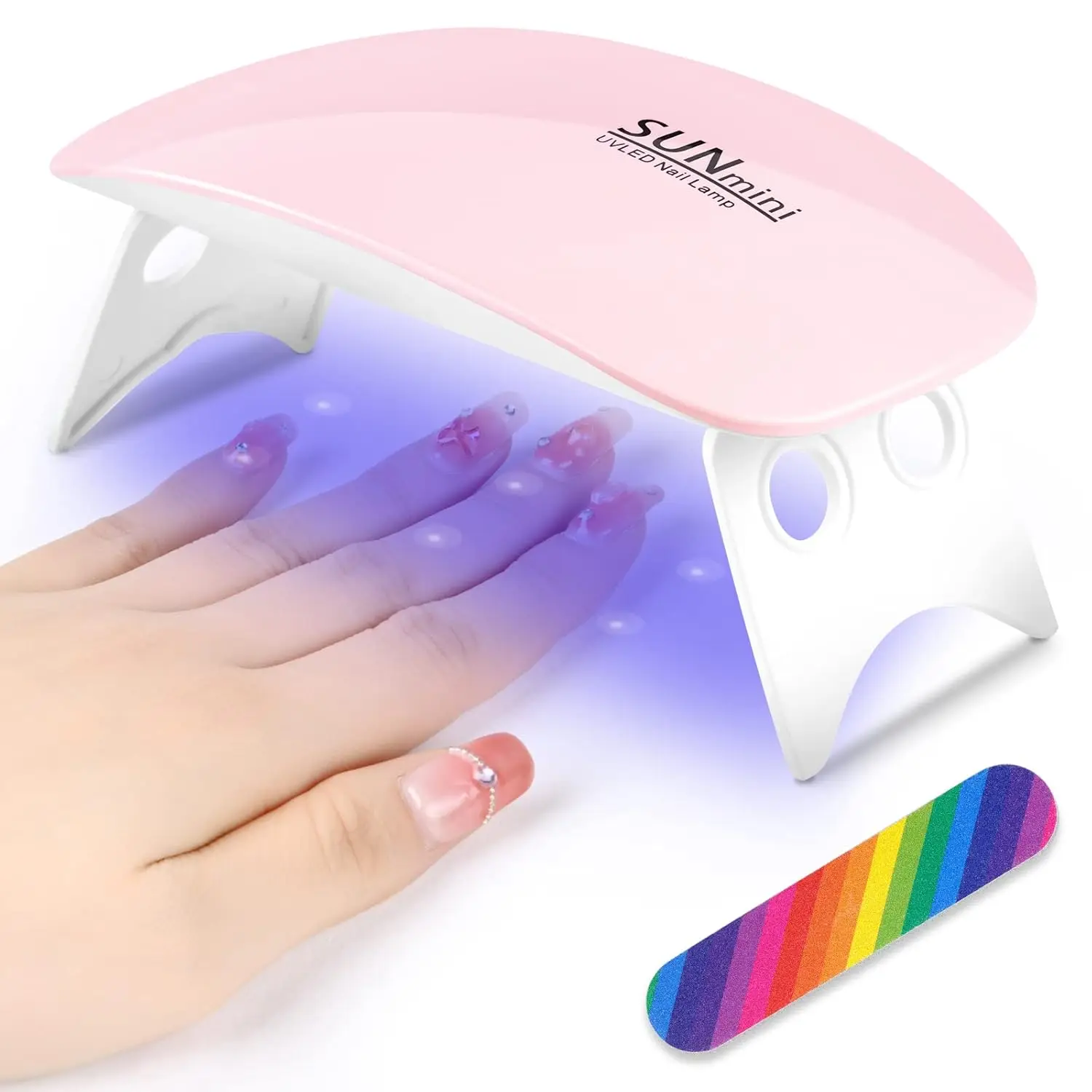 Mini Nail Dryer Machine Portable 6 LED UV Manicure Lamp Home Use Nail Lamp For Drying Polish Varnish With USB Cable