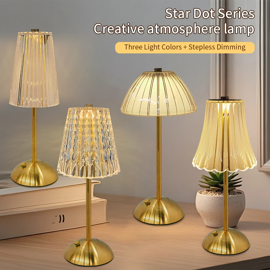 Lampe de Table tactile Led à intensité variable, lustre Rechargeable par USB, 3 couleurs, pour Restaurant, chambre à coucher, éclairage décoratif, commande tactile à côté de la lampe