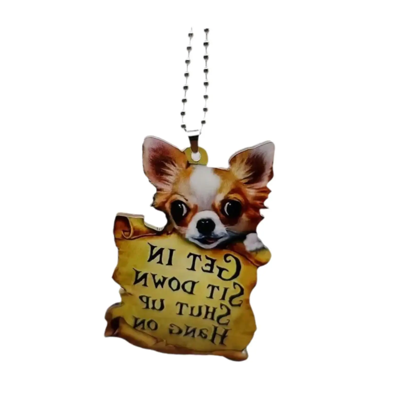 Puppy Ornament Charm Sturdy Gift Funny Auto Decoration Acrylic Automotive Interior Car Pendant for RV Van Auto Truck Men