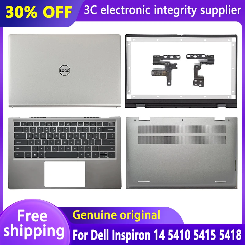 

New Laptop For Dell Inspiron 14 5410 5415 5418 LCD Back Cover Front Bezel Hinges Palmrest Bottom Case Top Rear Lid 0CYT45 06M9P2