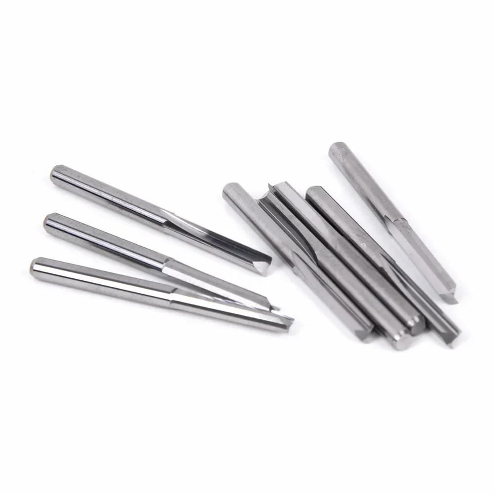 

CNC Router 40mm 1/8" 10pcs Bits Shank 2 Flutes Straight Slot Carbide End Mill Cutter High Quality Useful Latest